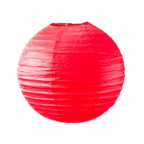 Lanterne en papier alvéolé rouge de 20 cm de diamètre