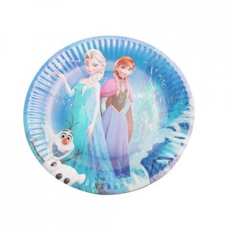 Assiettes en carton Elsa et Anna - Lot de 10