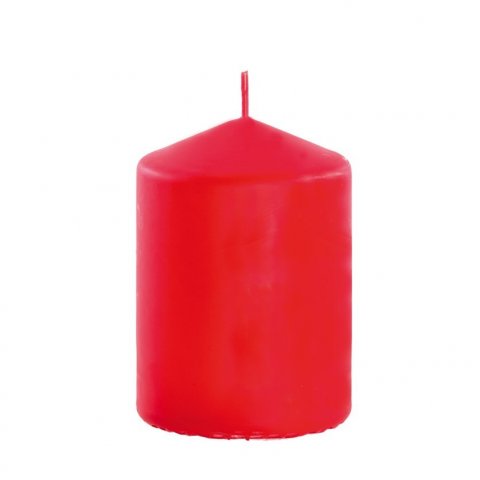 Bougie cylindrique rouge 6 x 10 cm