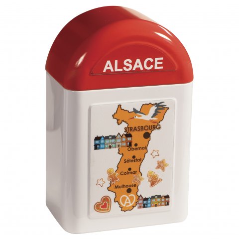 Boîte en métal Alsace - Oeufs de cigogne Praliné noisette 200 Gr