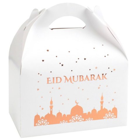Boîte pâtissière Eid Mubarak 18 x 10 x 10 cm