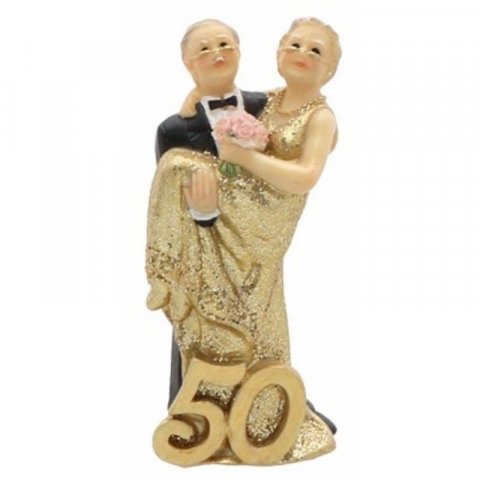 Figurine sujet de mariage couple noces d’or 50 ans