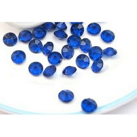Diamants Décoratif confettis bleu royal x 100 pièces 