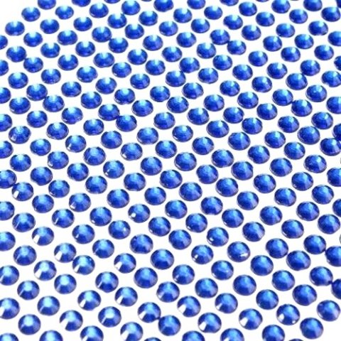Diamant strass autocollant rond 4 mm bleu marine x 100 pièces