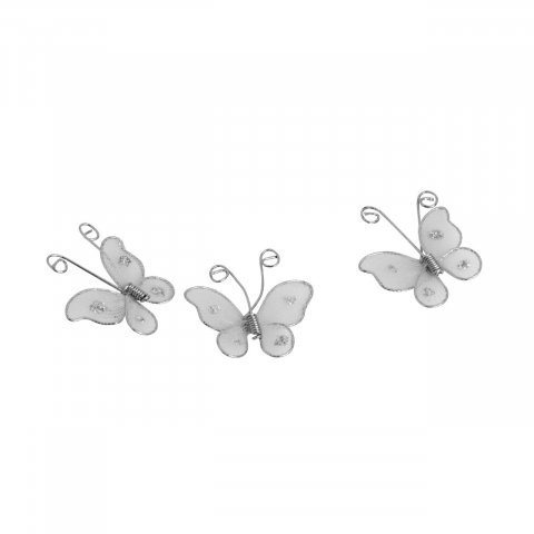 Petits papillons blancs 26 x 24 mm x 8 pièces