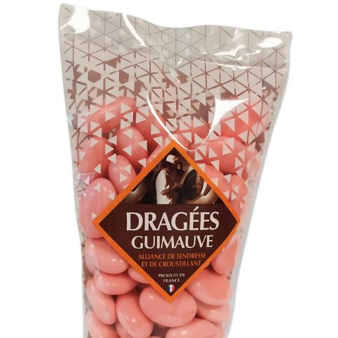 Dragées guimauve et chocolat - Couleur rose nacré 250 G