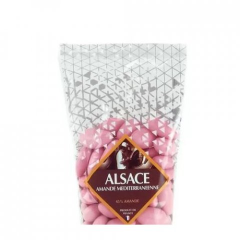 Dragées Alsace Rose Nacré Brillant - 45% Amande Méditerranéenne 