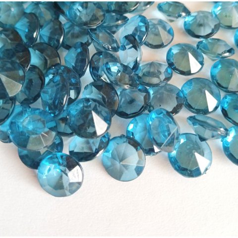 Diamants de table 10 mm bleu x 100 pièces