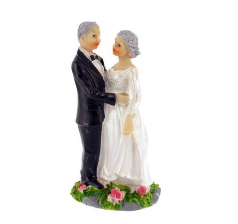 Figurine mariage couple de mariés agés