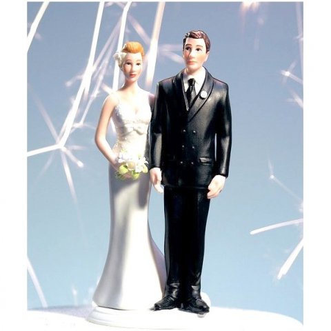 Figurine de gâteau de mariage en porcelaine